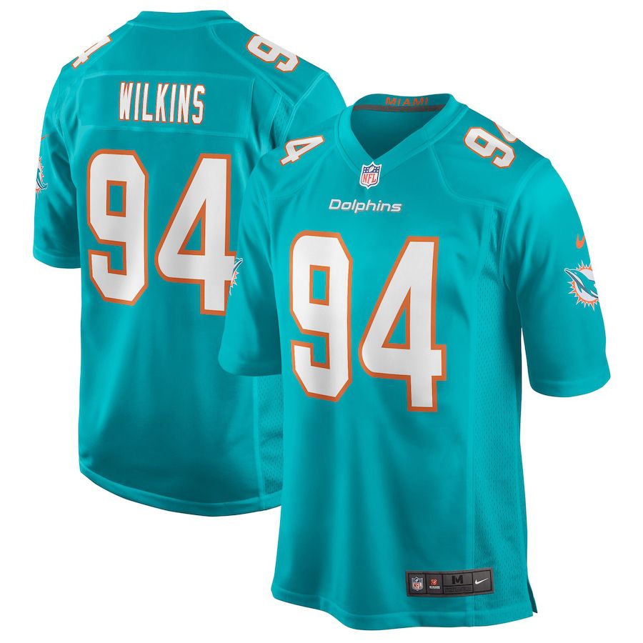 Men Miami Dolphins 94 Christian Wilkins Nike Green Game NFL Jersey